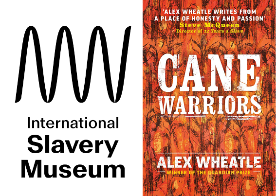 International Slavery Museum logo and Cane Warrior by Alex Wheatle book cover